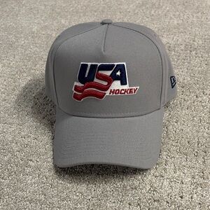 New Era Gray USA Hockey Cap